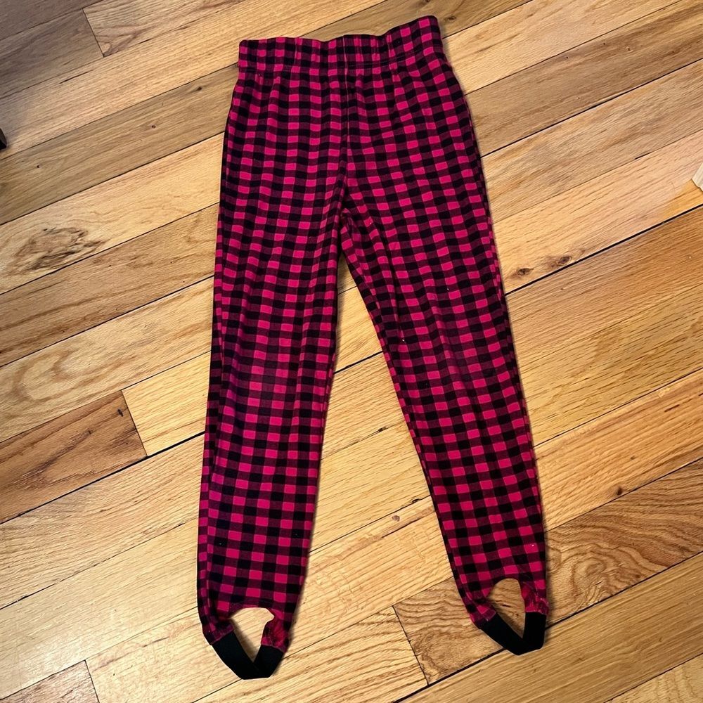 Vintage 1990s New Moves‎ Plaid Stirrup Leggings